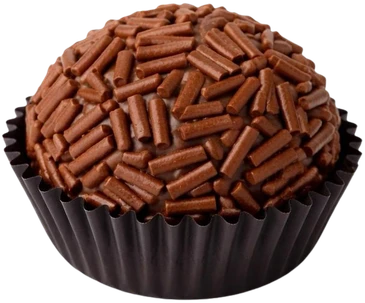 Brigadeiro tradicional com granulado de chocolate